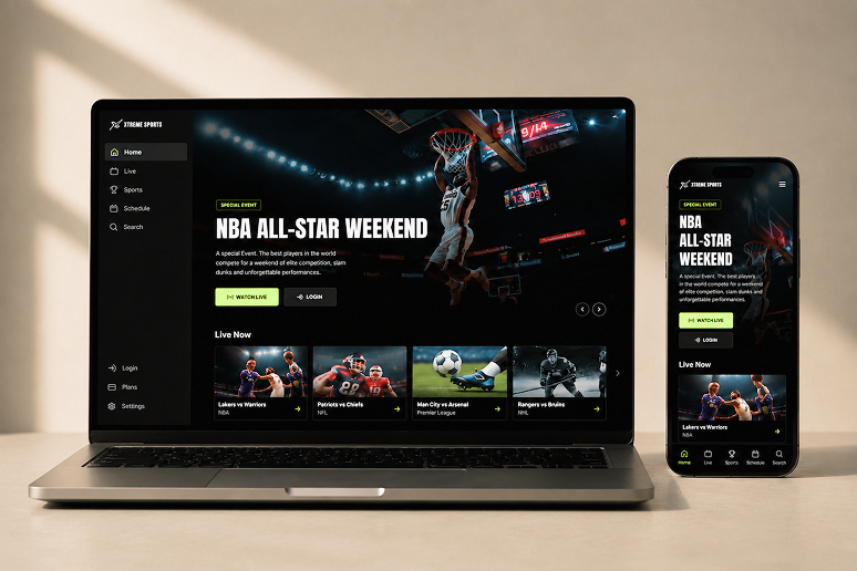 X-treme Sports: AI-Powered Sports Streaming app — project preview