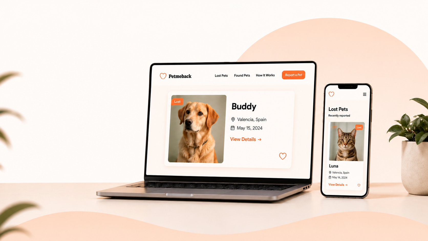 Petmeback app, built with Lovable